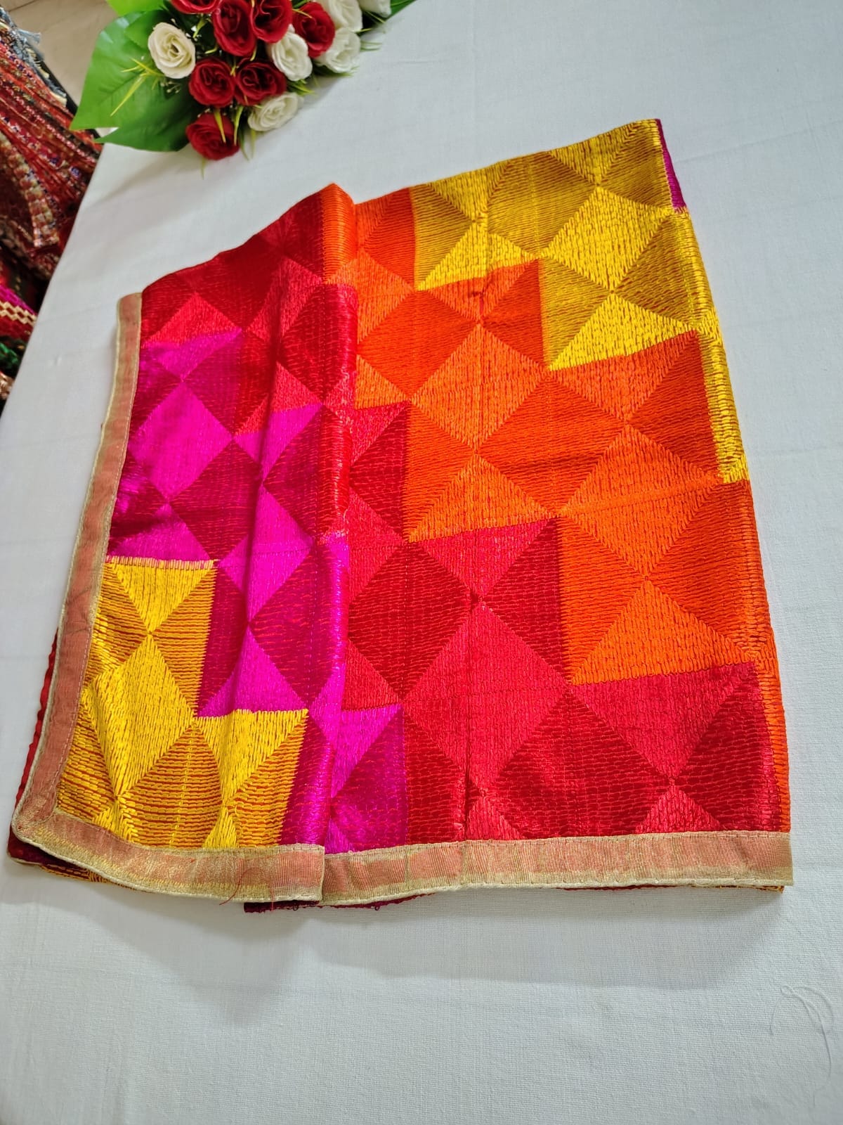 Multicolor Phulkari Dupatta