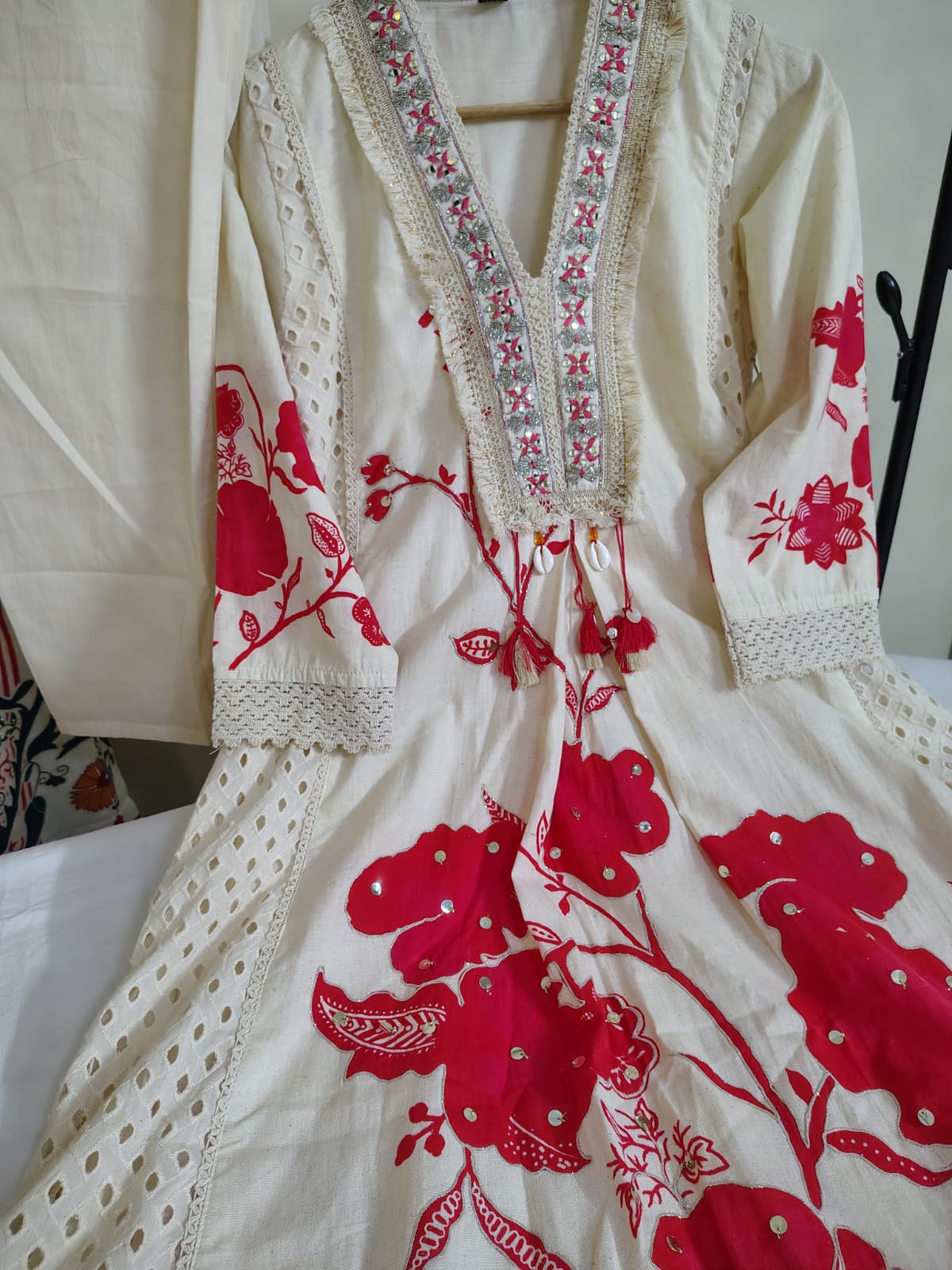 Flex Cotton Handwork Suit