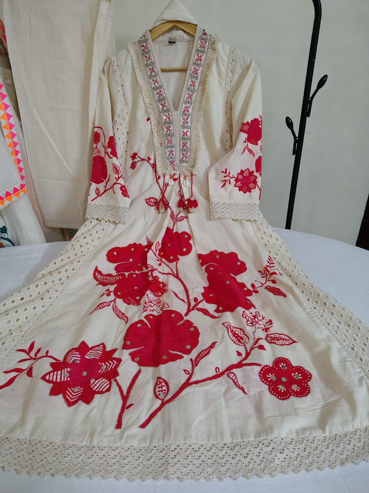 Flex Cotton Handwork Suit