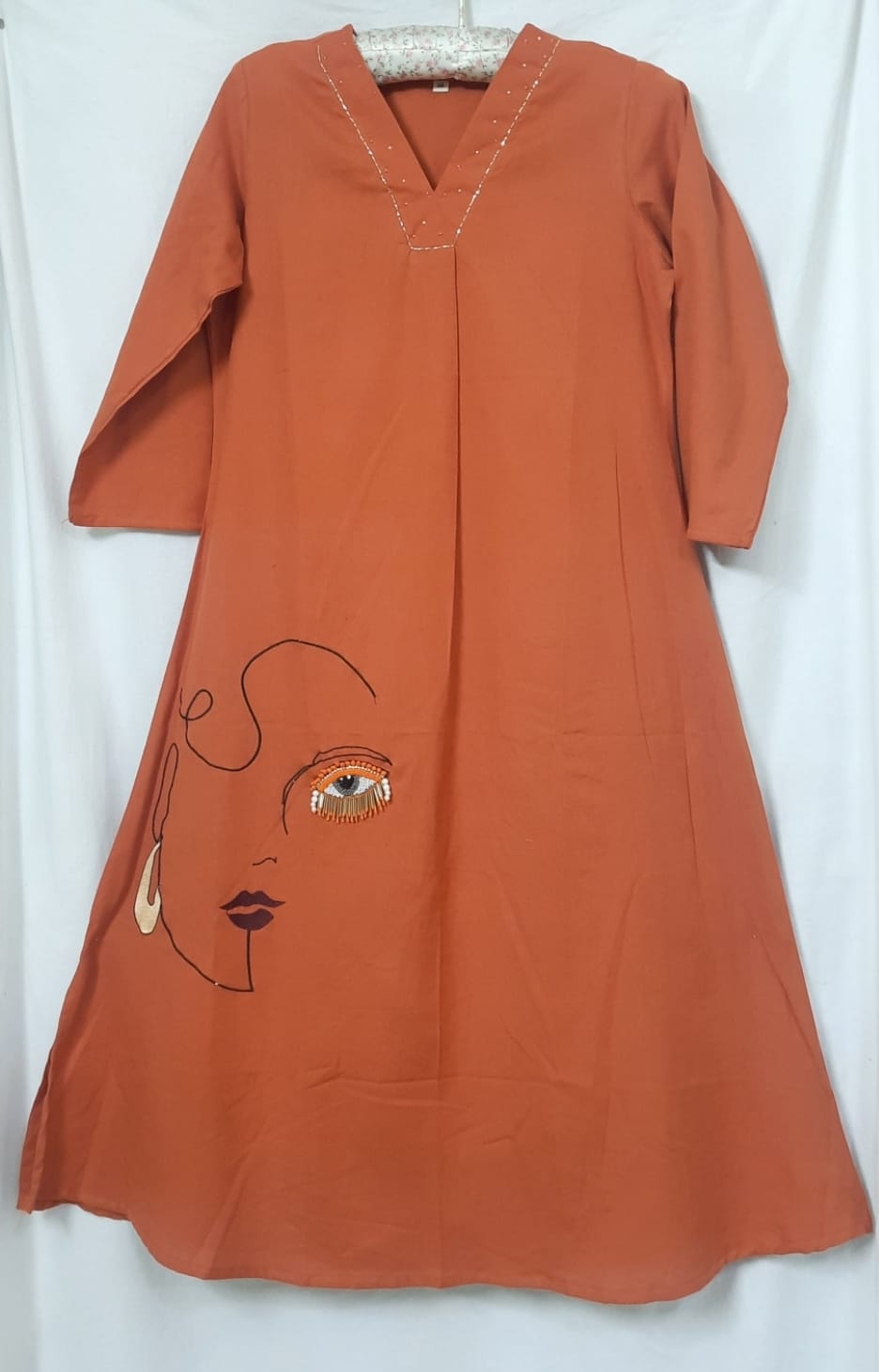 Premium Cotton Kurti Set with Handwork