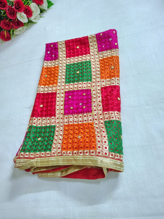 Phulkari Dupatta with Stone work