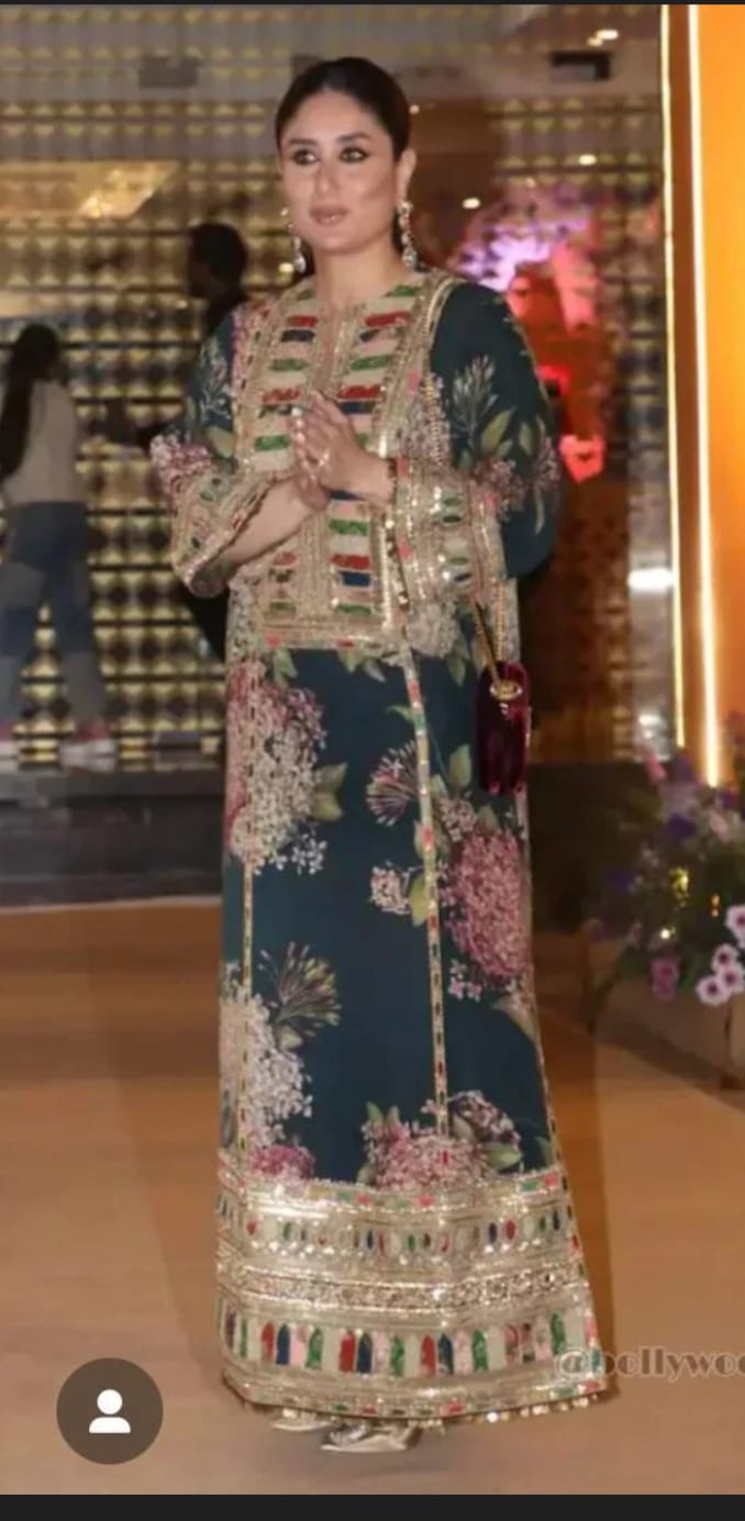 Kaftan With Mirrors and Beads Outlining